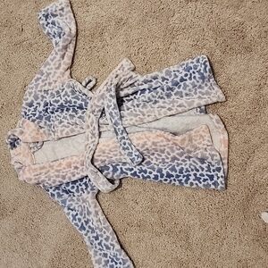Leopard Print Fleece Robe